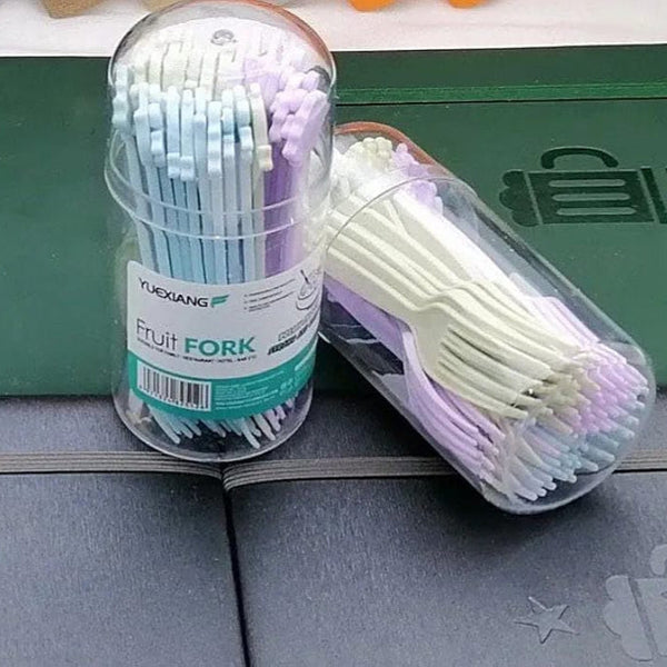 20Pcs Plastic Character Fruit Forks